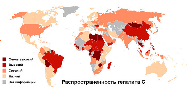 Территориальная распространенность гепатита С
